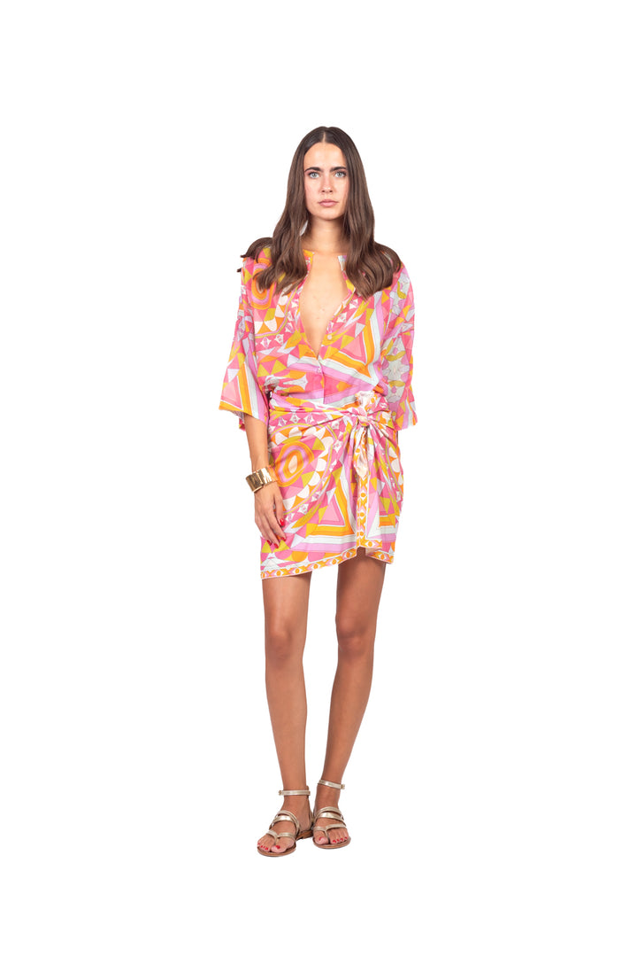 Tensione In - Camicia in mussola fantasia Art. PE260546