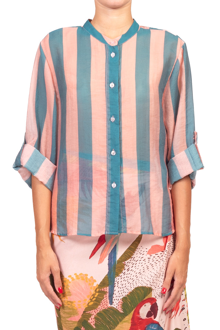Have One - Camicia rigata collo coreano Art. CVS-Q422