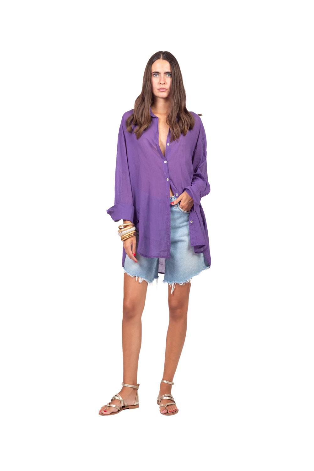 Tensione In - Camicia over con spacchetti Art. FA759C35R-PE26