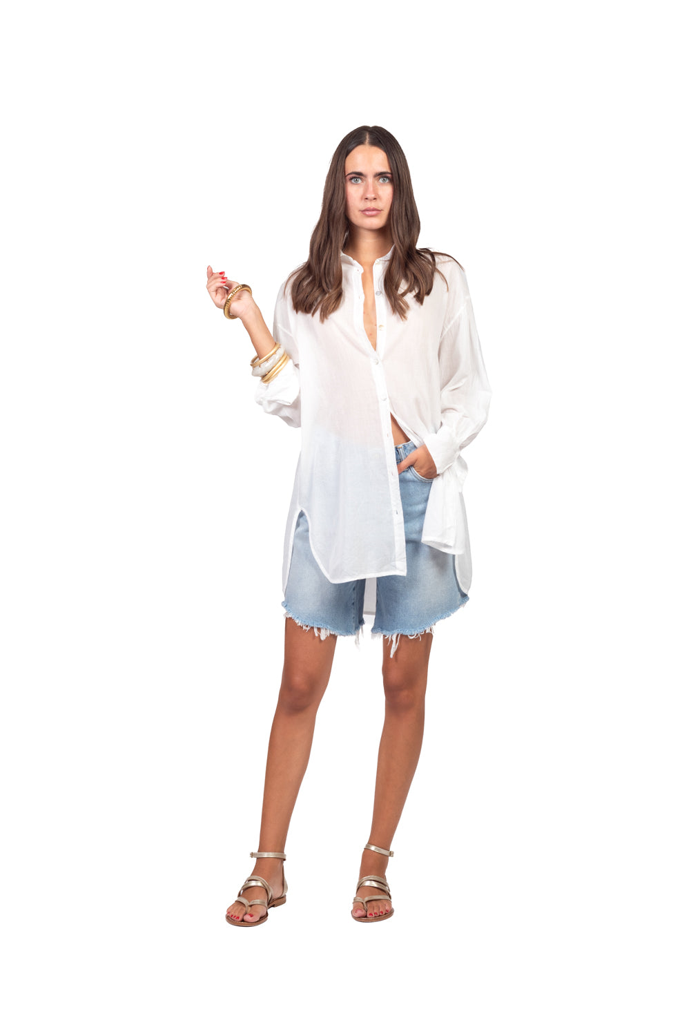 Tensione In - Camicia over con spacchetti Art. FA759C35R-PE26