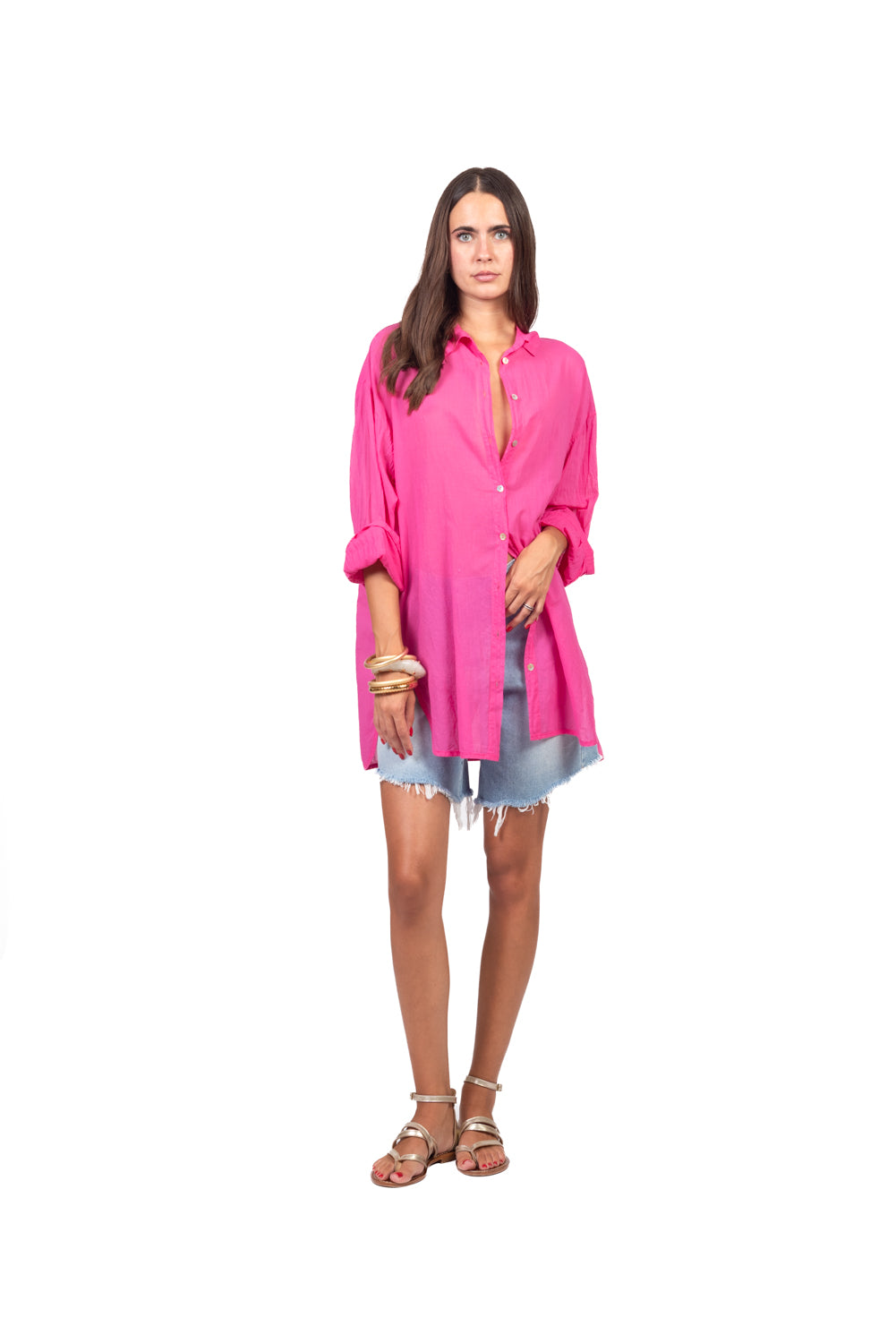 Tensione In - Camicia over con spacchetti Art. FA759C35R-PE26