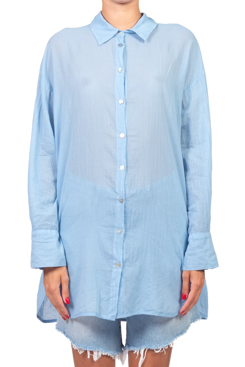 Tensione In - Camicia over con spacchetti Art. FA759C35R-PE26
