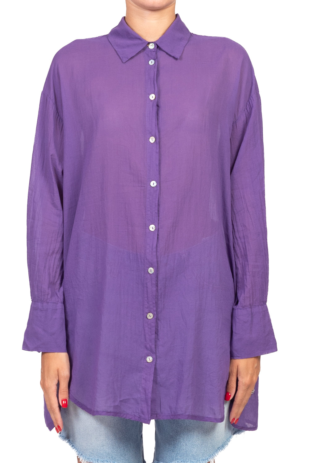 Tensione In - Camicia over con spacchetti Art. FA759C35R-PE26
