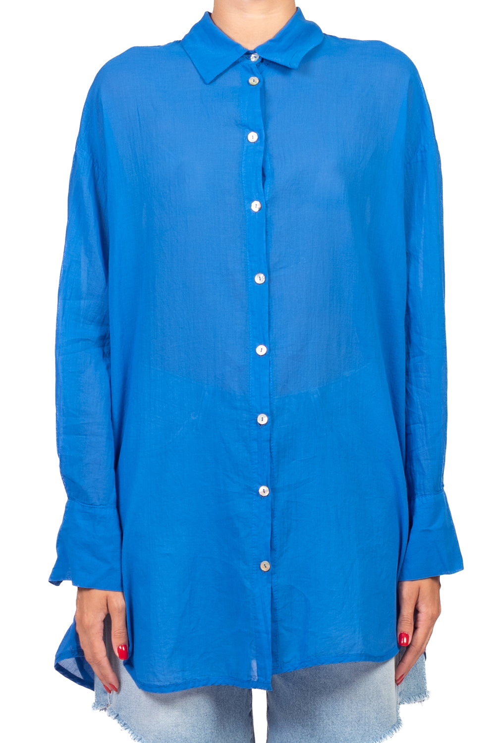 Tensione In - Camicia over con spacchetti Art. FA759C35R-PE26