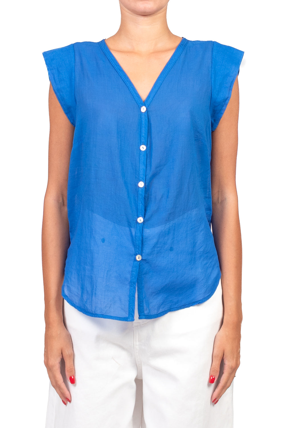 Tensione In - Camicia smanicata in mussola Art. H094C35R-PE26