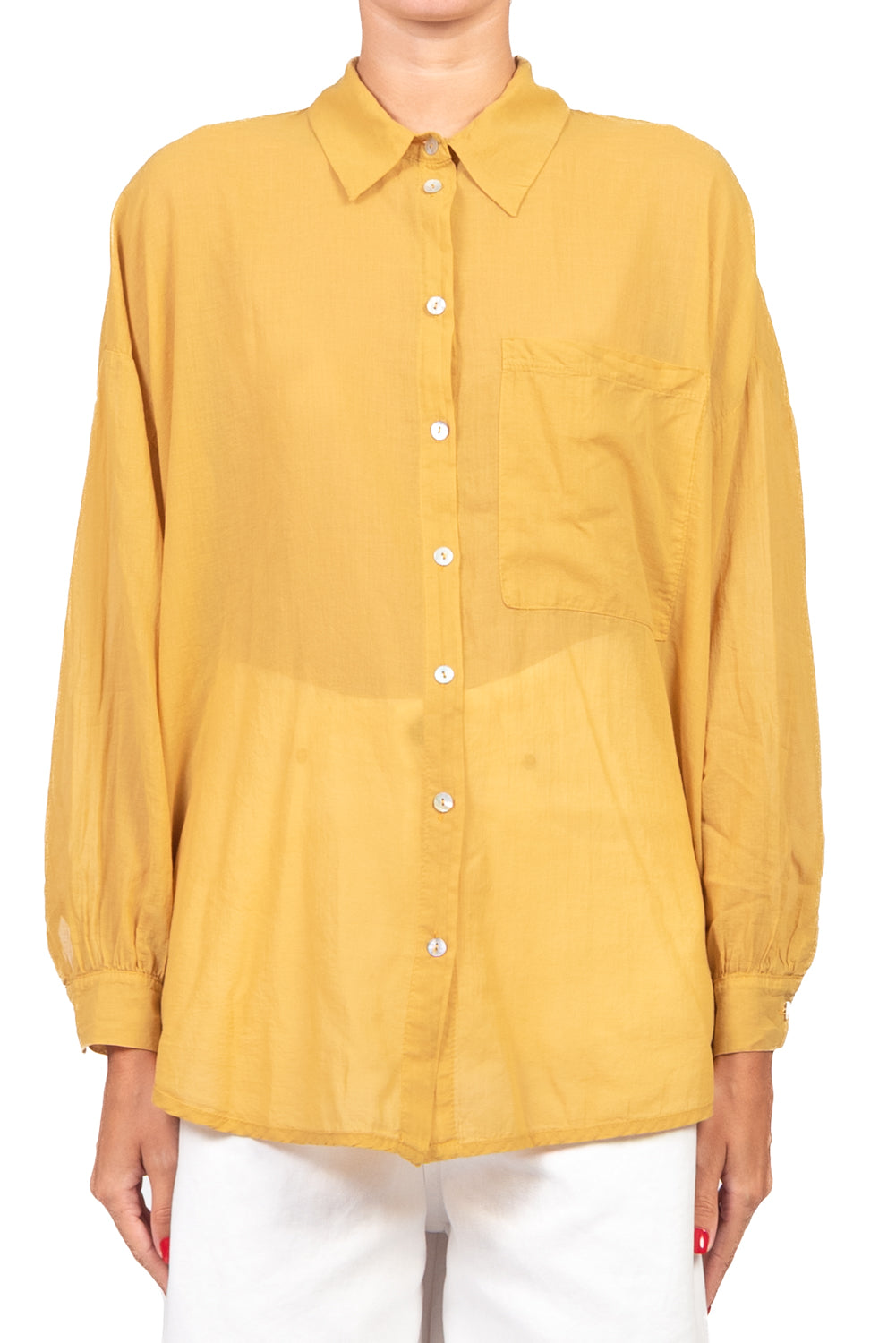 Tensione In - Camicia over in mussola con taschino Art. F8021C35R-PE26
