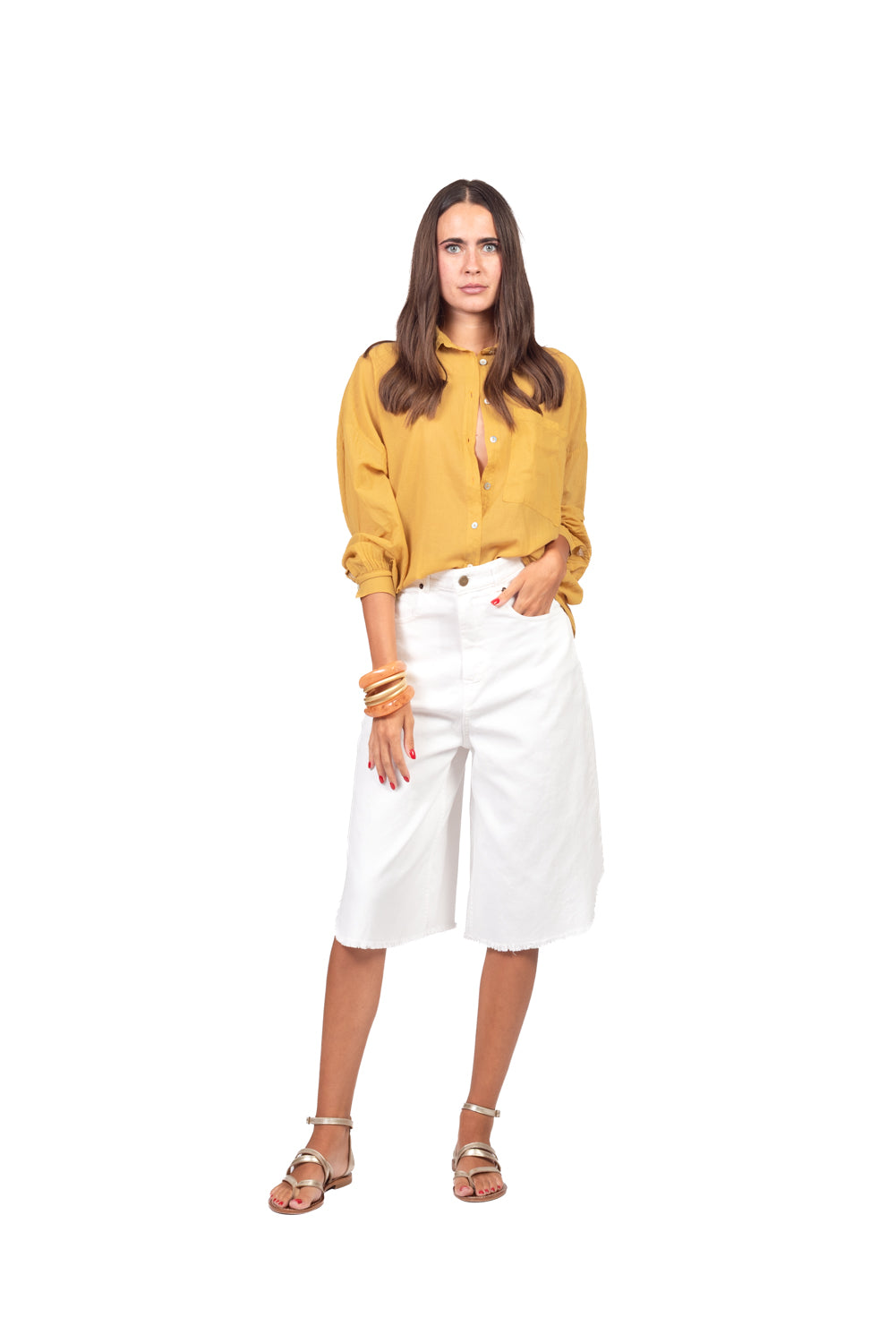 Tensione In - Camicia over in mussola con taschino Art. F8021C35R-PE26