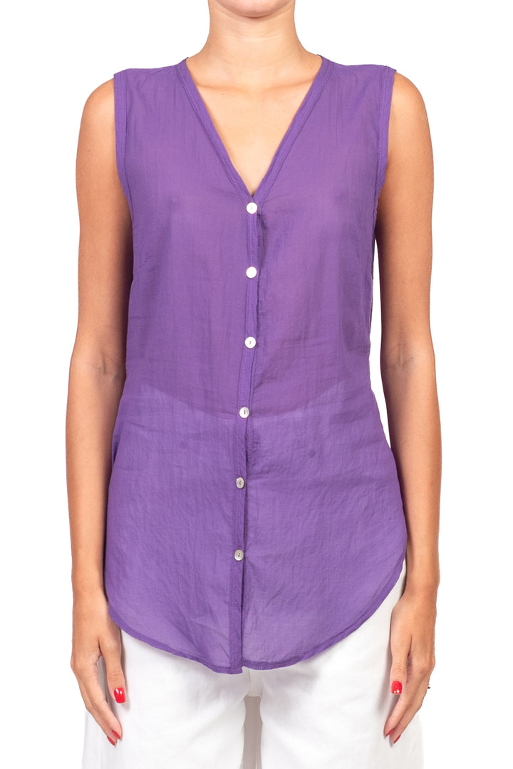 Tensione in - Camicia smanicata in mussola Art. F9140C35RPE26