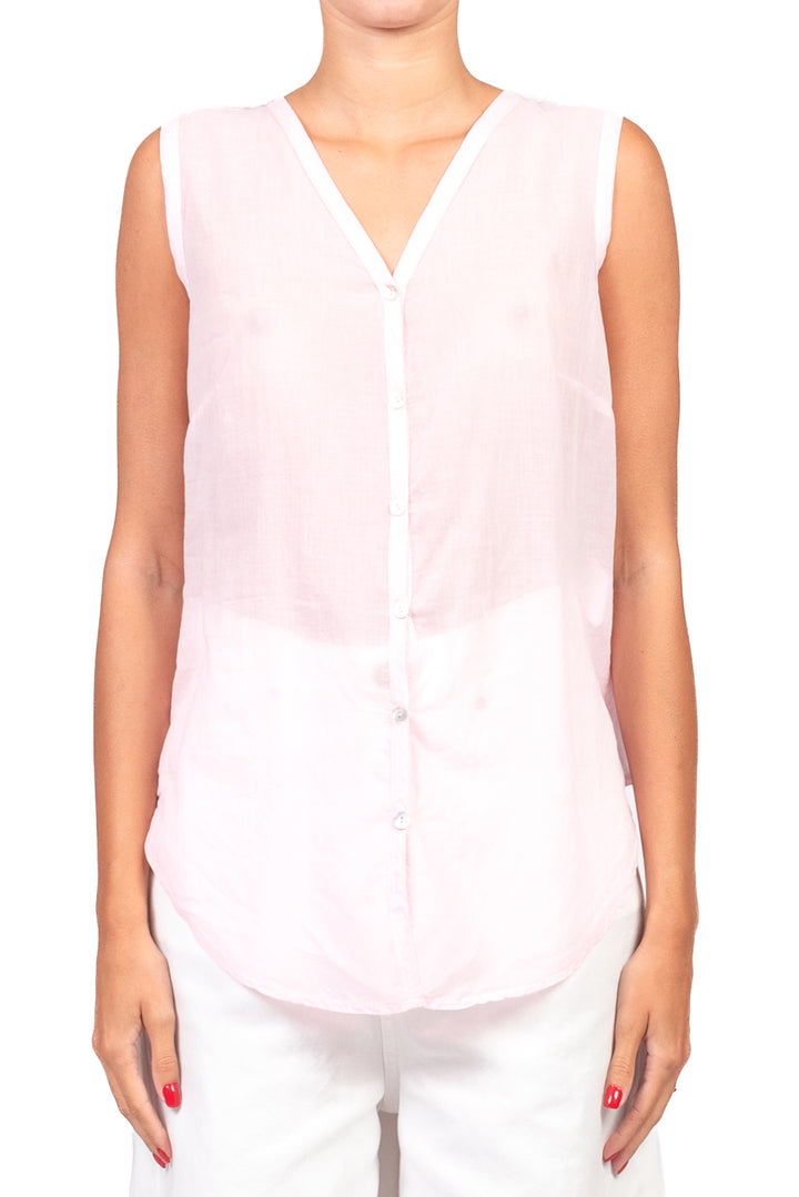 Tensione in - Camicia smanicata in mussola Art. F9140C35RPE26