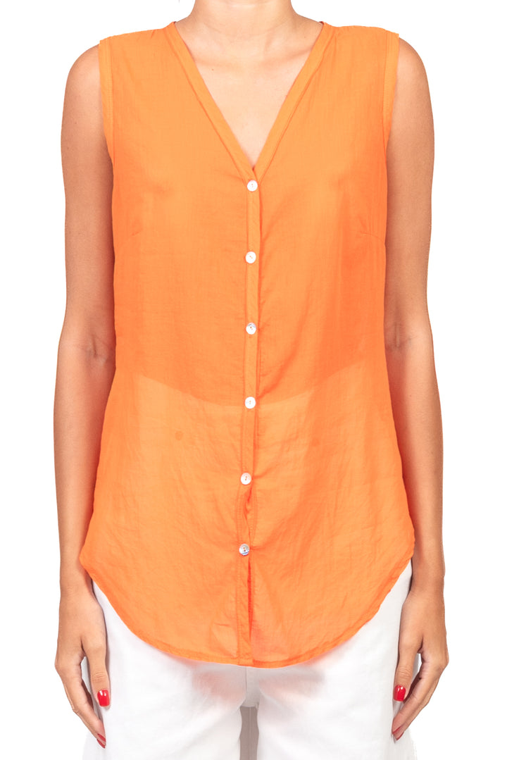 Tensione in - Camicia smanicata in mussola Art. F9140C35RPE26