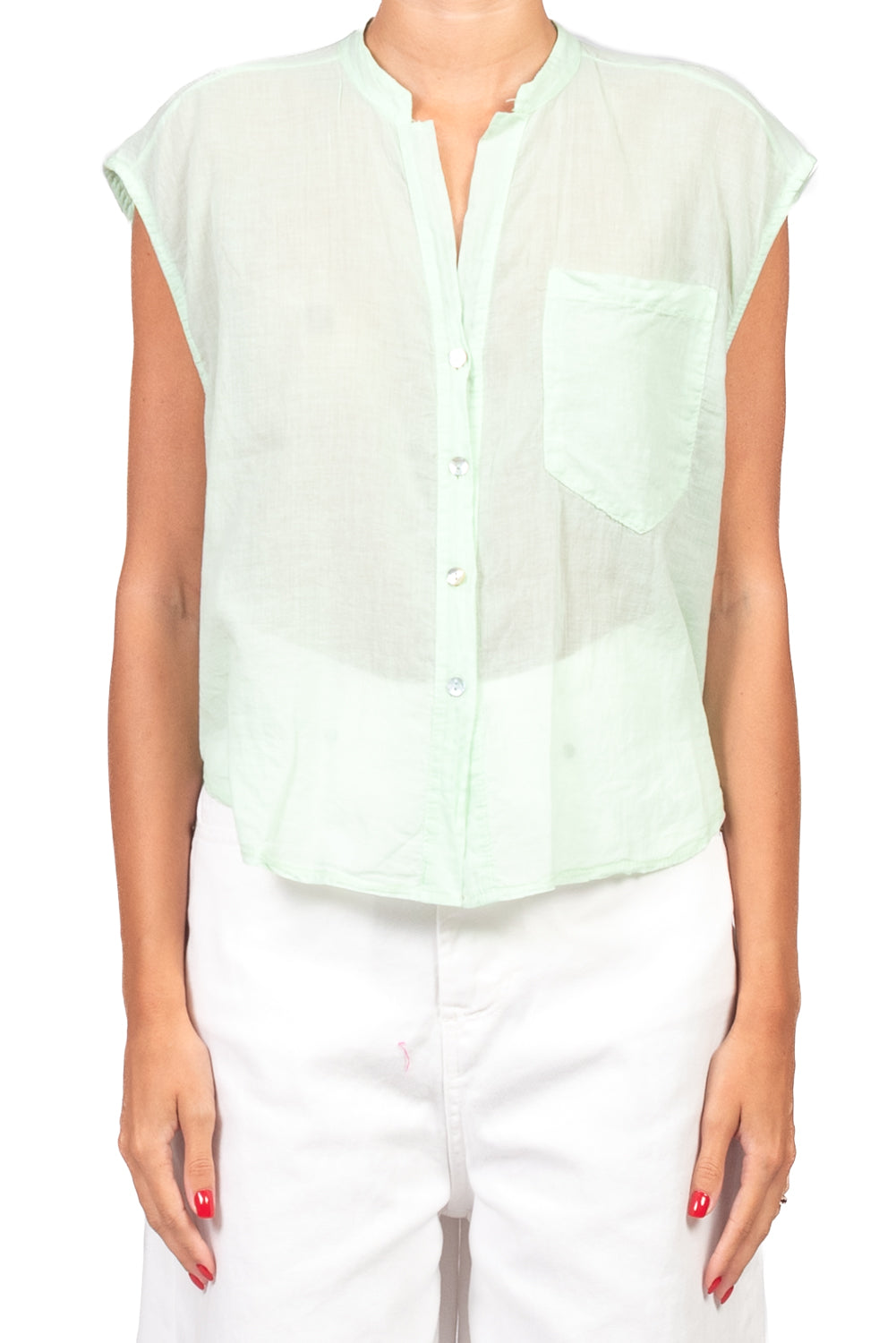 Tensione In - Camicia in mussola smanicata Art. S26CL38