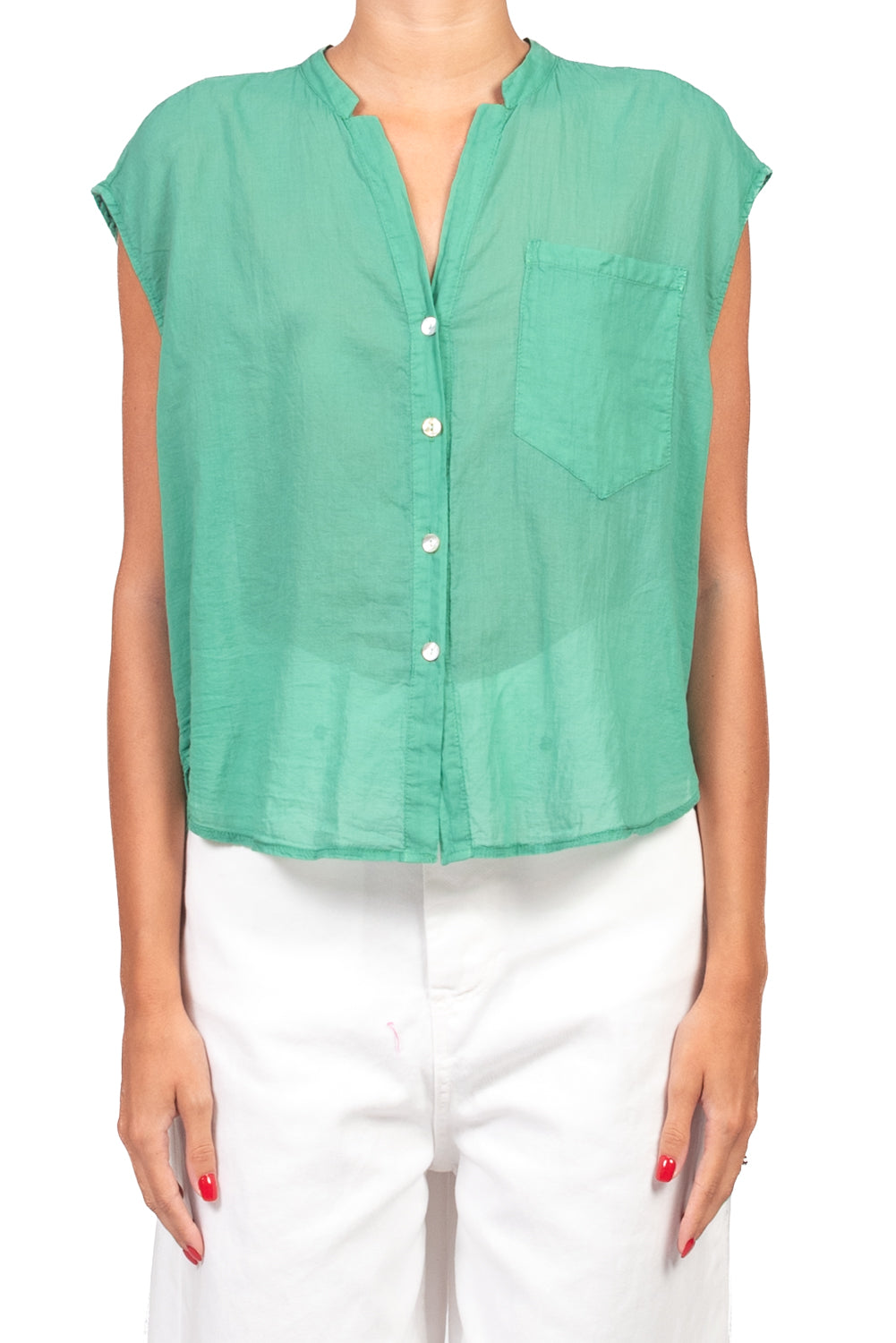 Tensione In - Camicia in mussola smanicata Art. S26CL38