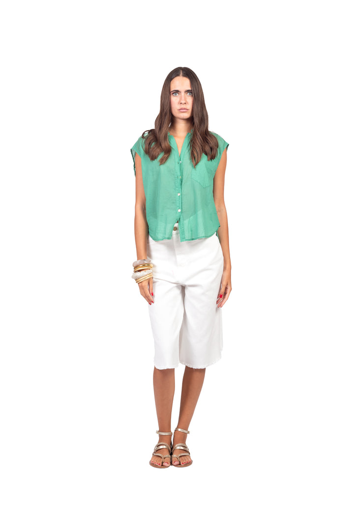 Tensione In - Camicia in mussola smanicata Art. S26CL38