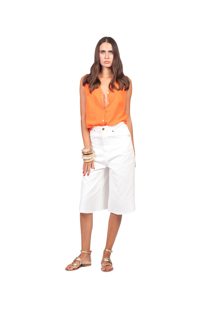Tensione in - Camicia smanicata in mussola Art. F9140C35RPE26