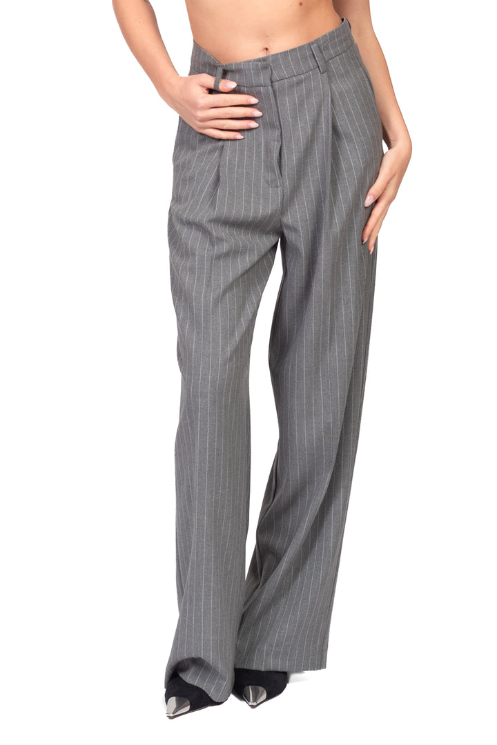 Vicolo - Pantalone palazzo gessato Art. TAC1347