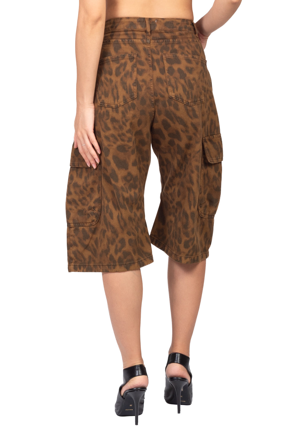 Vicolo - Bermuda cargo animalier - denim Art. DAC5285