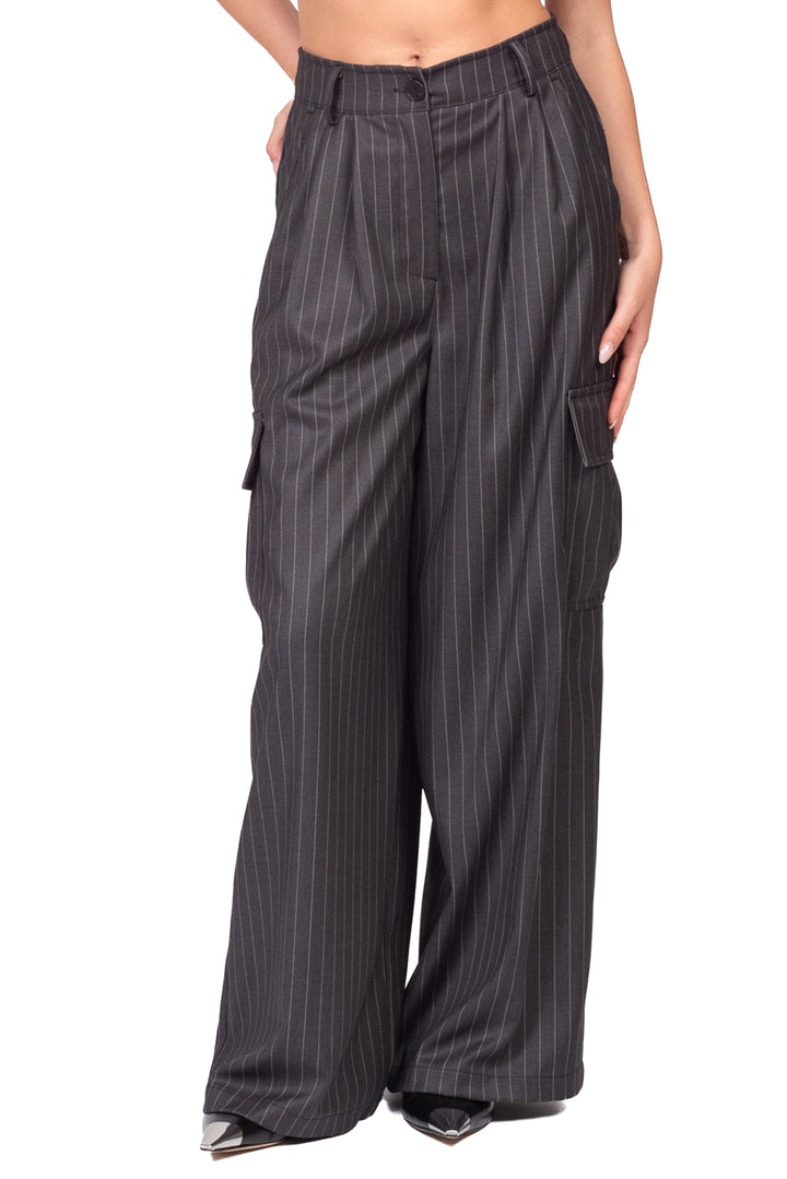 Vicolo - Pantalone cargo gessato Art. TAC1273