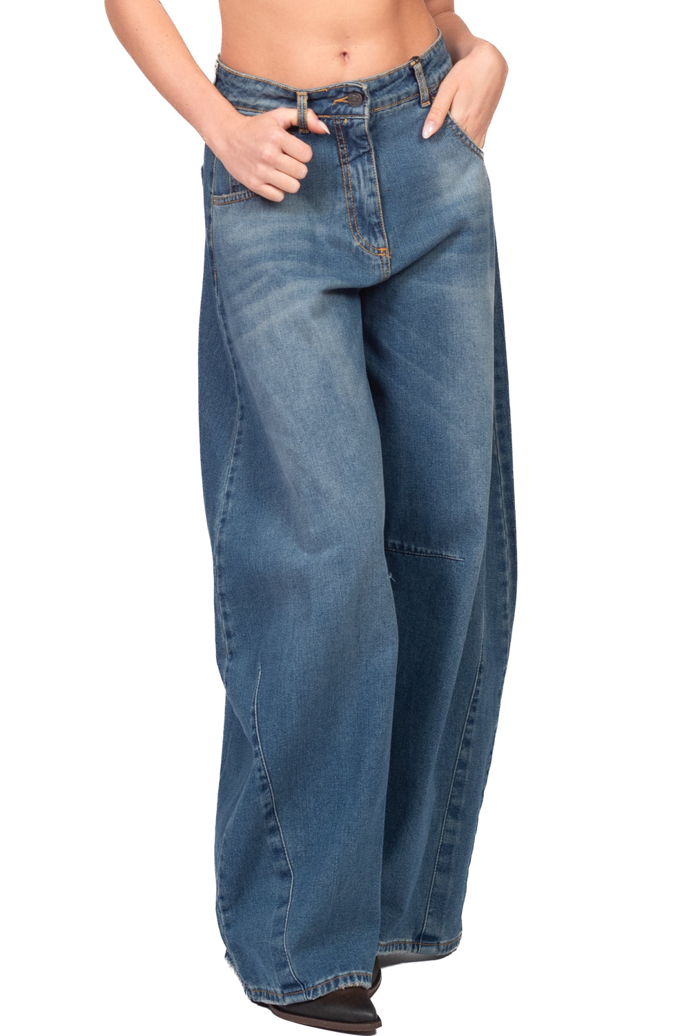 Tensione In - Jeans barrel ampio LOUVRE - denim Art. P314J119Z671