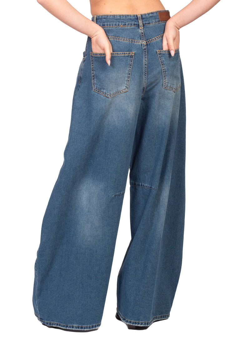 Tensione In - Jeans barrel ampio LOUVRE - denim Art. P314J119Z671