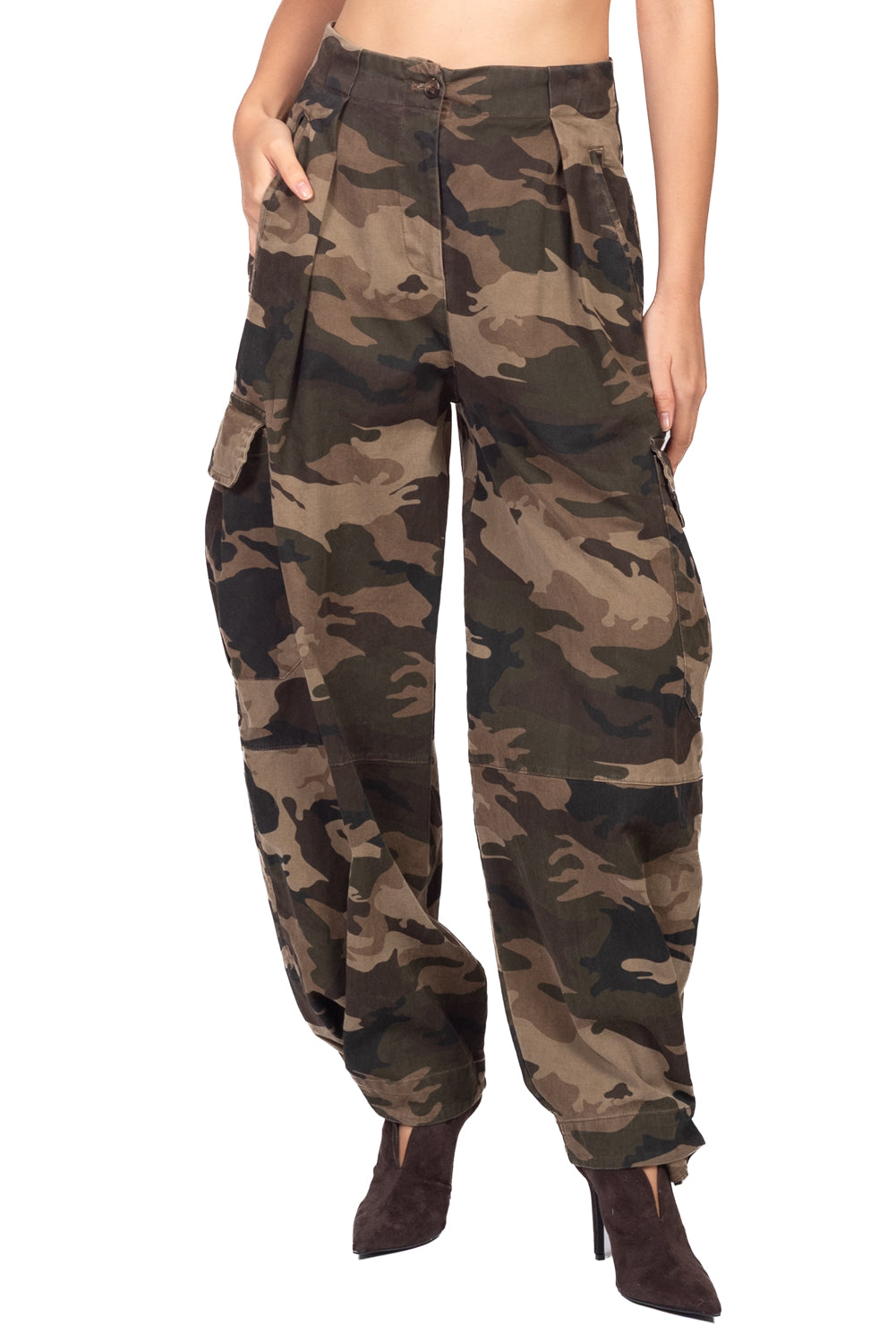 Tensione In - Pantalone cargo barrel camouflage Art. 40455