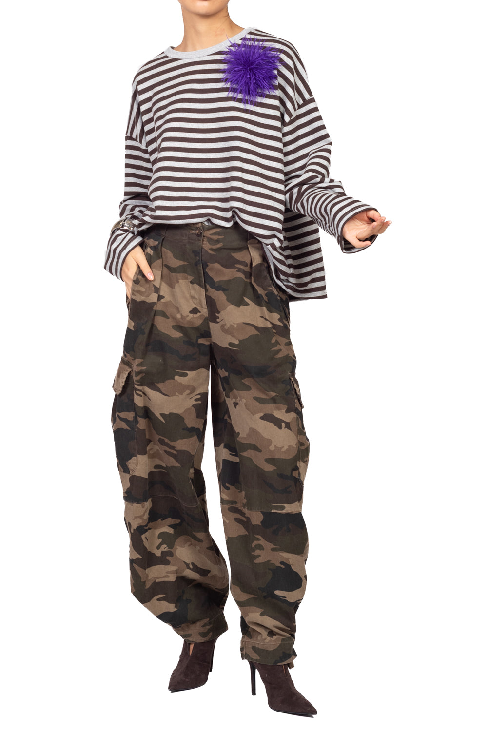 Tensione In - Pantalone cargo barrel camouflage Art. 40455