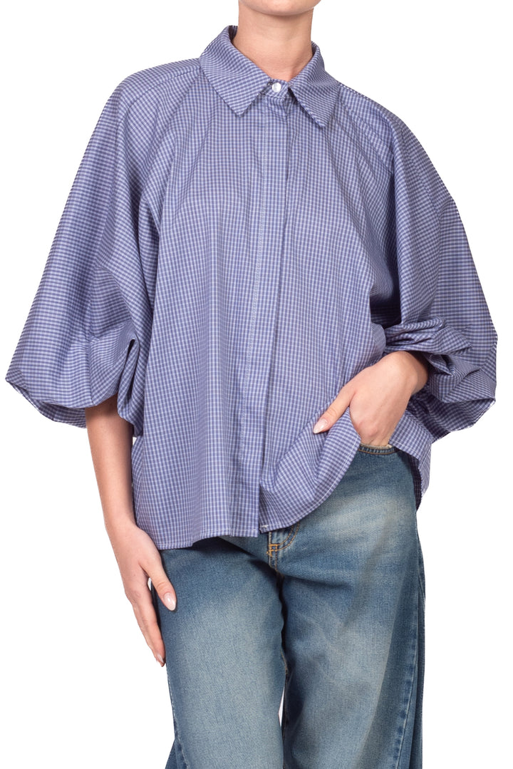 Tensione In - Camicia quadretti manica palloncino Art. 27C6187