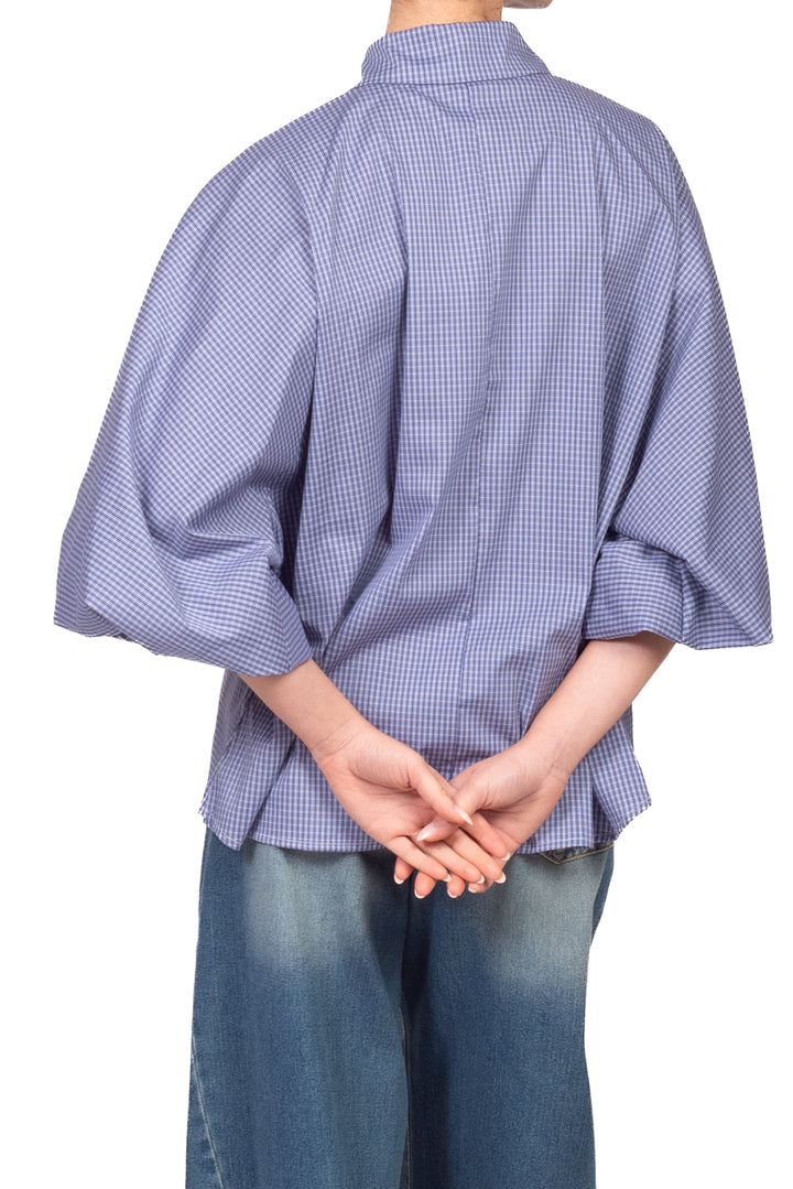 Tensione In - Camicia quadretti manica palloncino Art. 27C6187