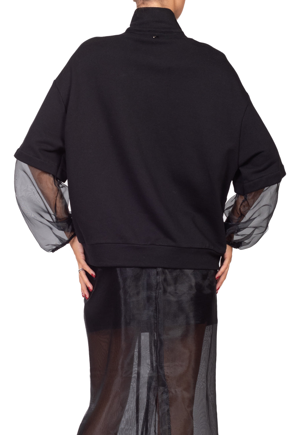 Dixie - Felpa maniche organza Art. FAU9KGS
