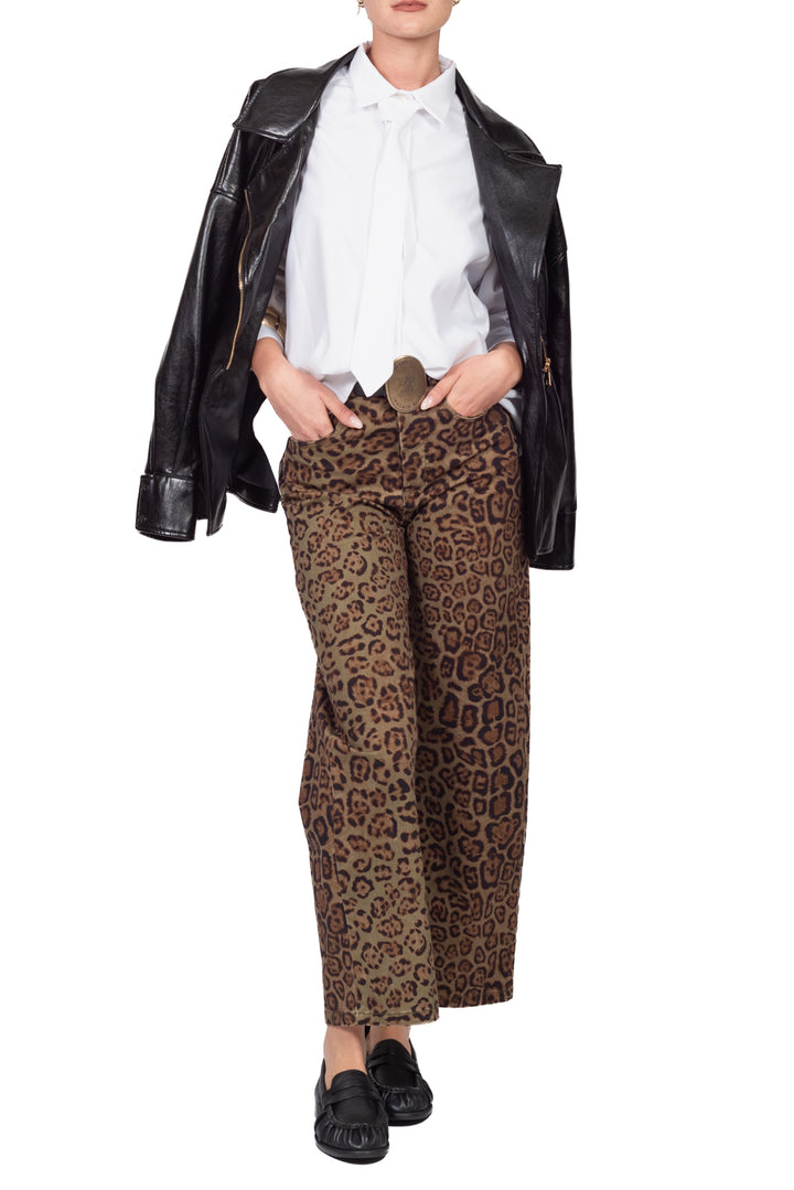 Tensione In - Pantalone barrel animalier Art. W26P545