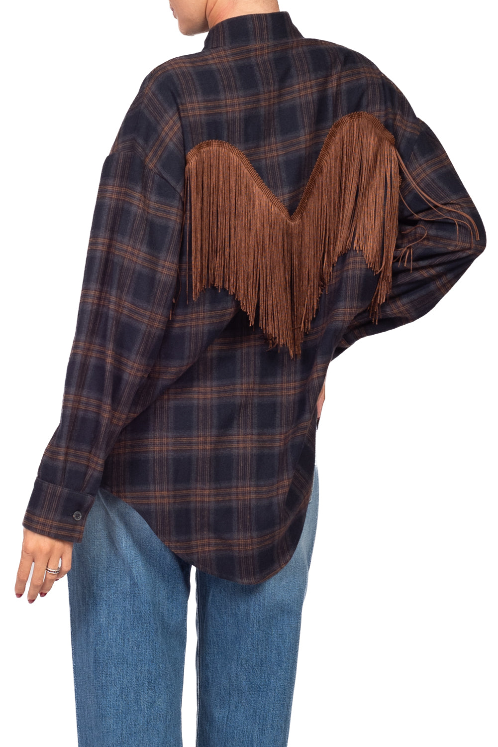 Tensione In - Camicia check con frange Art. 27C6271