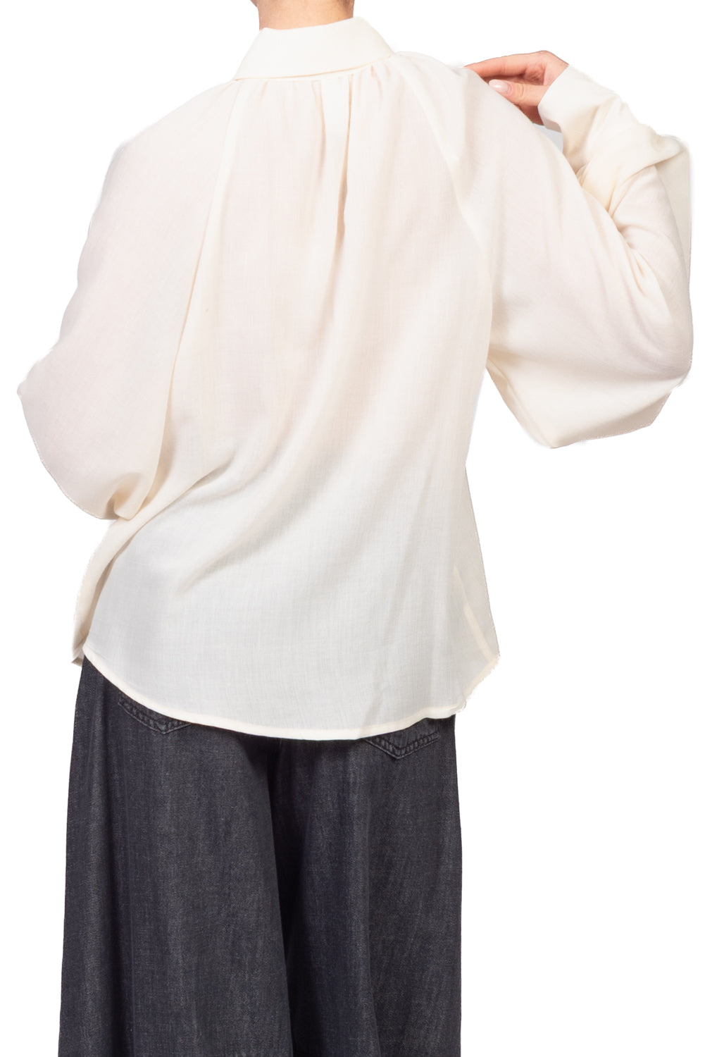 Tensione In - Camicia misto lana manica palloncino Art. 27C6130