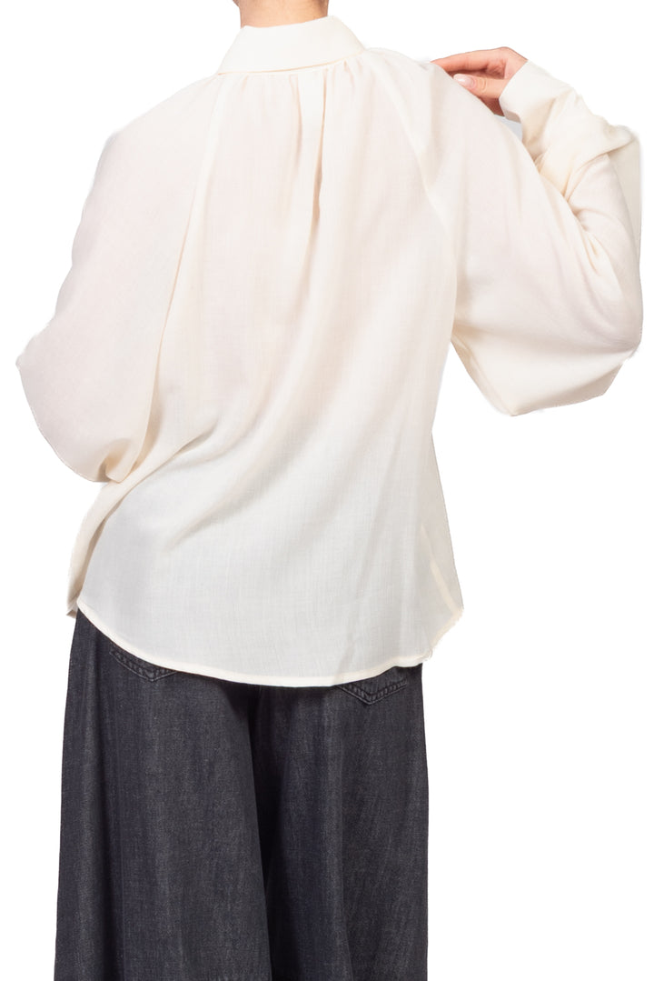 Tensione In - Camicia misto lana manica palloncino Art. 27C6130
