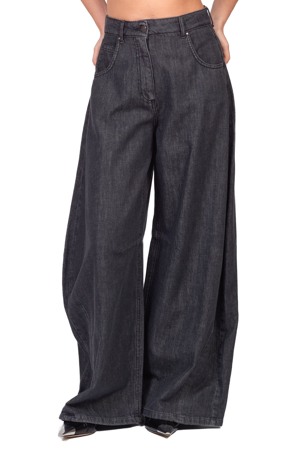 Tensione In - Jeans barrel ampio LOUVRE - denim Art. P314J141Z273