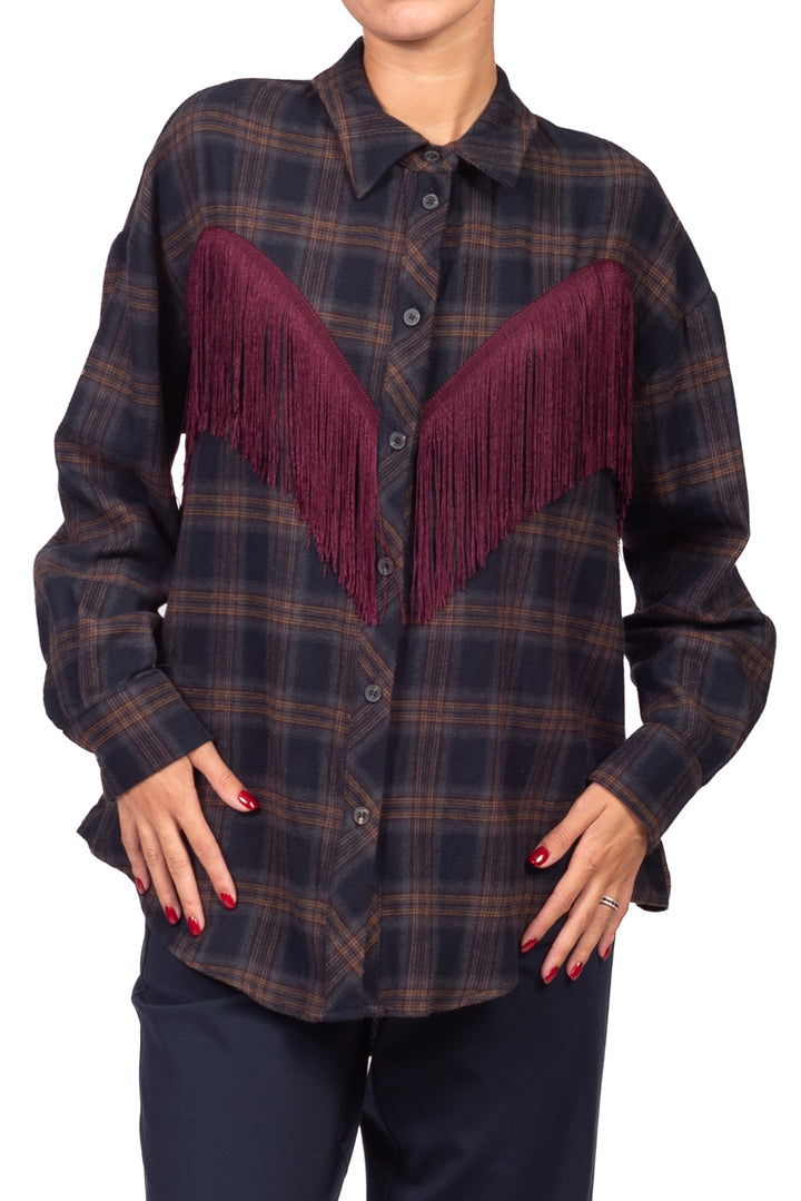 Tensione In - Camicia check con frange Art. 27C6271