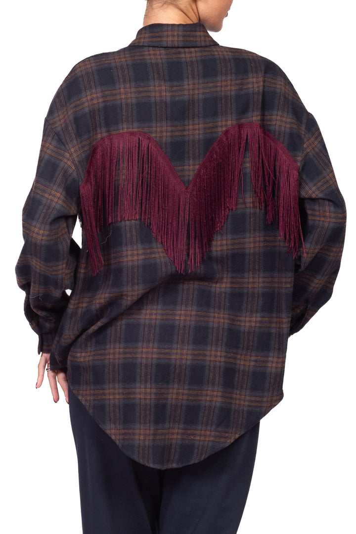 Tensione In - Camicia check con frange Art. 27C6271