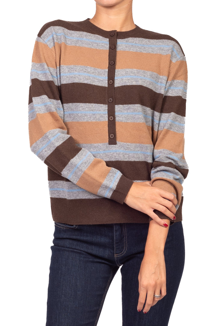 Vicolo - Maglia serafino rigata Art. 2AC2129