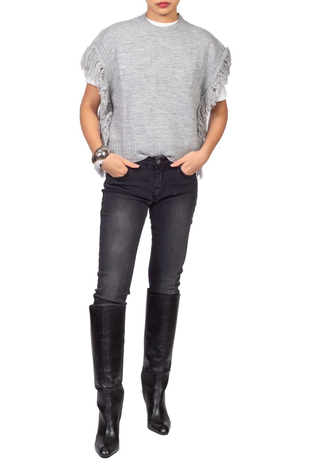 Vicolo - Gilet in maglia sfrangiato Art. 7AC7198