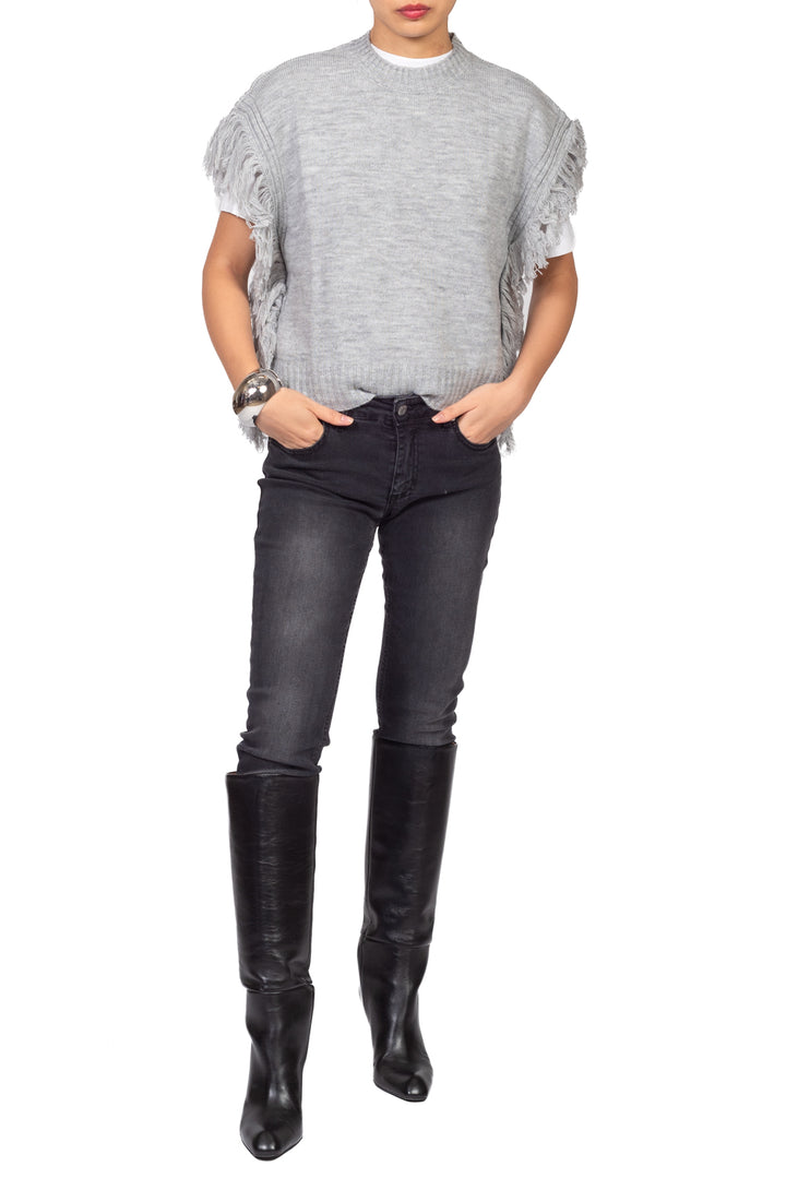 Vicolo - Gilet in maglia sfrangiato Art. 7AC7198
