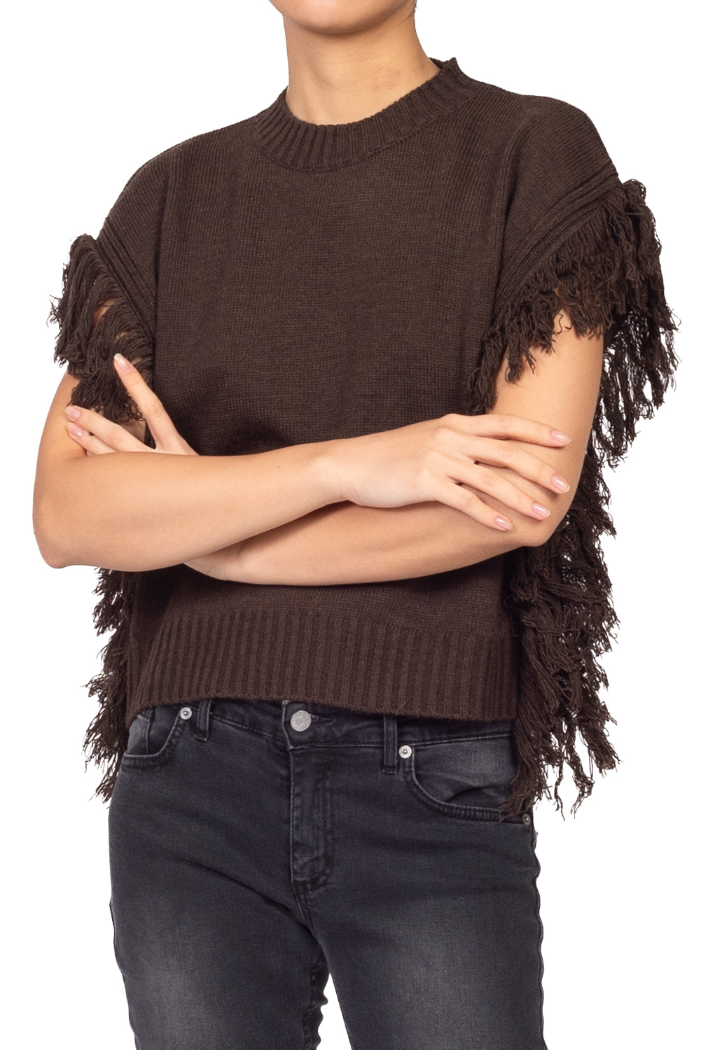 Vicolo - Gilet in maglia sfrangiato Art. 7AC7198