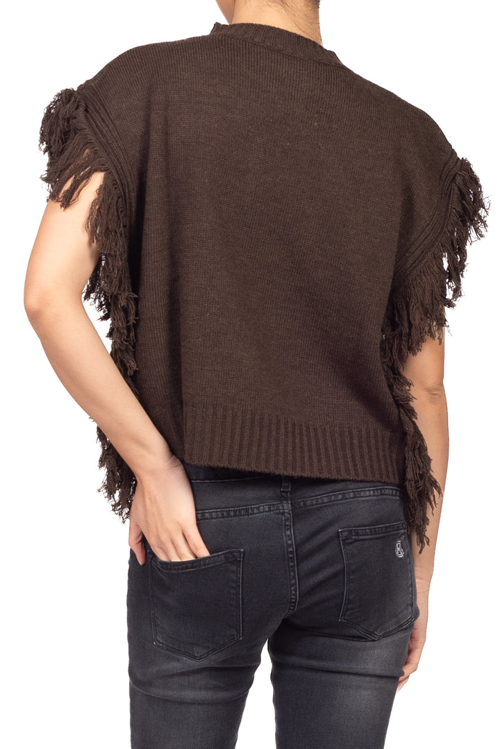 Vicolo - Gilet in maglia sfrangiato Art. 7AC7198