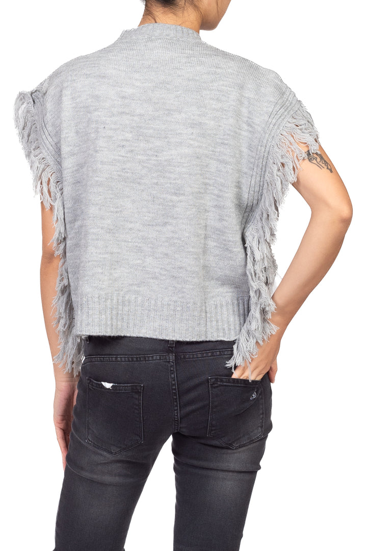 Vicolo - Gilet in maglia sfrangiato Art. 7AC7198