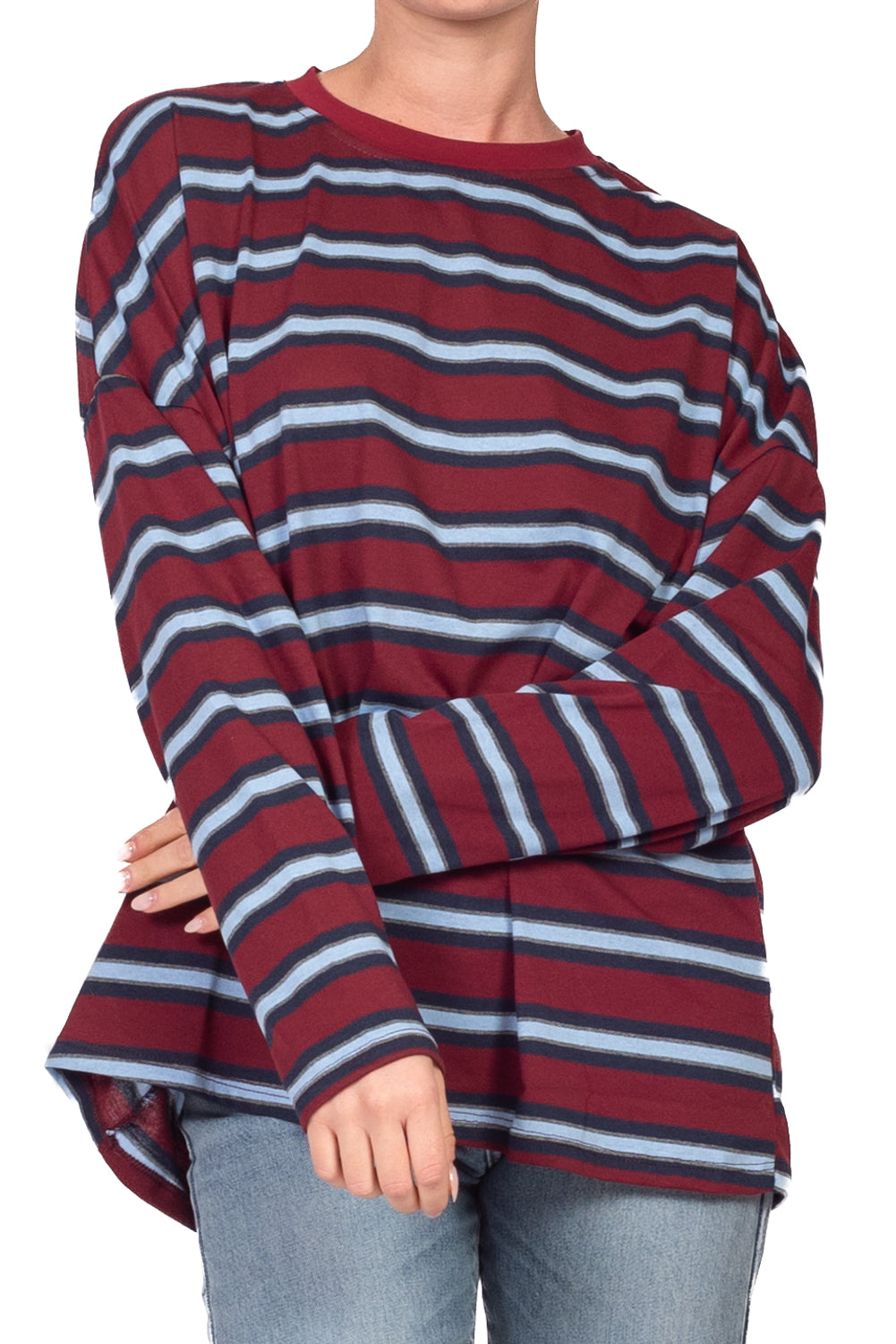 Tensione In - T-shirt rigata manica lunga Art. 30841-684