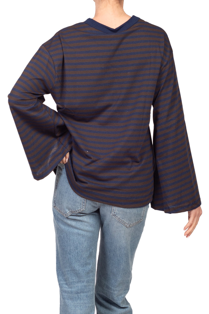 Tensione In - T-shirt rigata manica campana Art. 70099-501-611