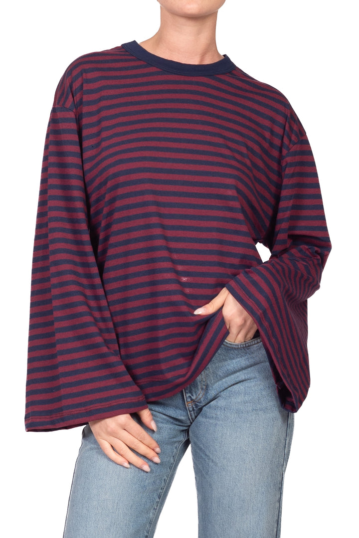 Tensione In - T-shirt rigata manica campana Art. 70099-501-611