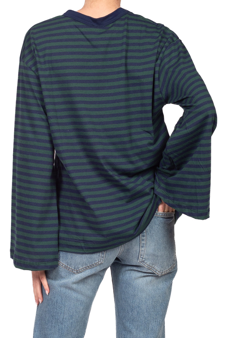 Tensione In - T-shirt rigata manica campana Art. 70099-501-611