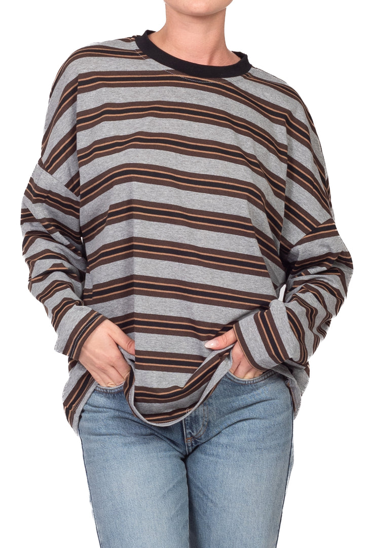 Tensione In - T-shirt rigata manica lunga Art. 30841-684