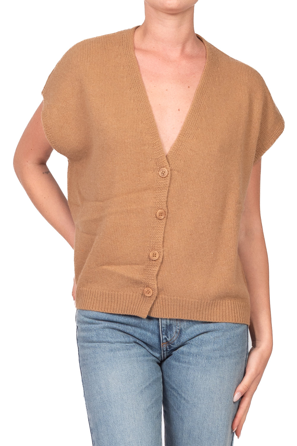 Tensione In - Gilet in maglia con bottoni Art. D82449AI26