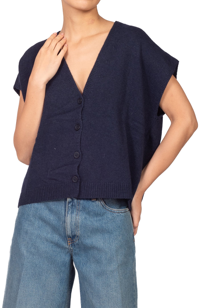 Tensione In - Gilet in maglia con bottoni Art. D82449AI26