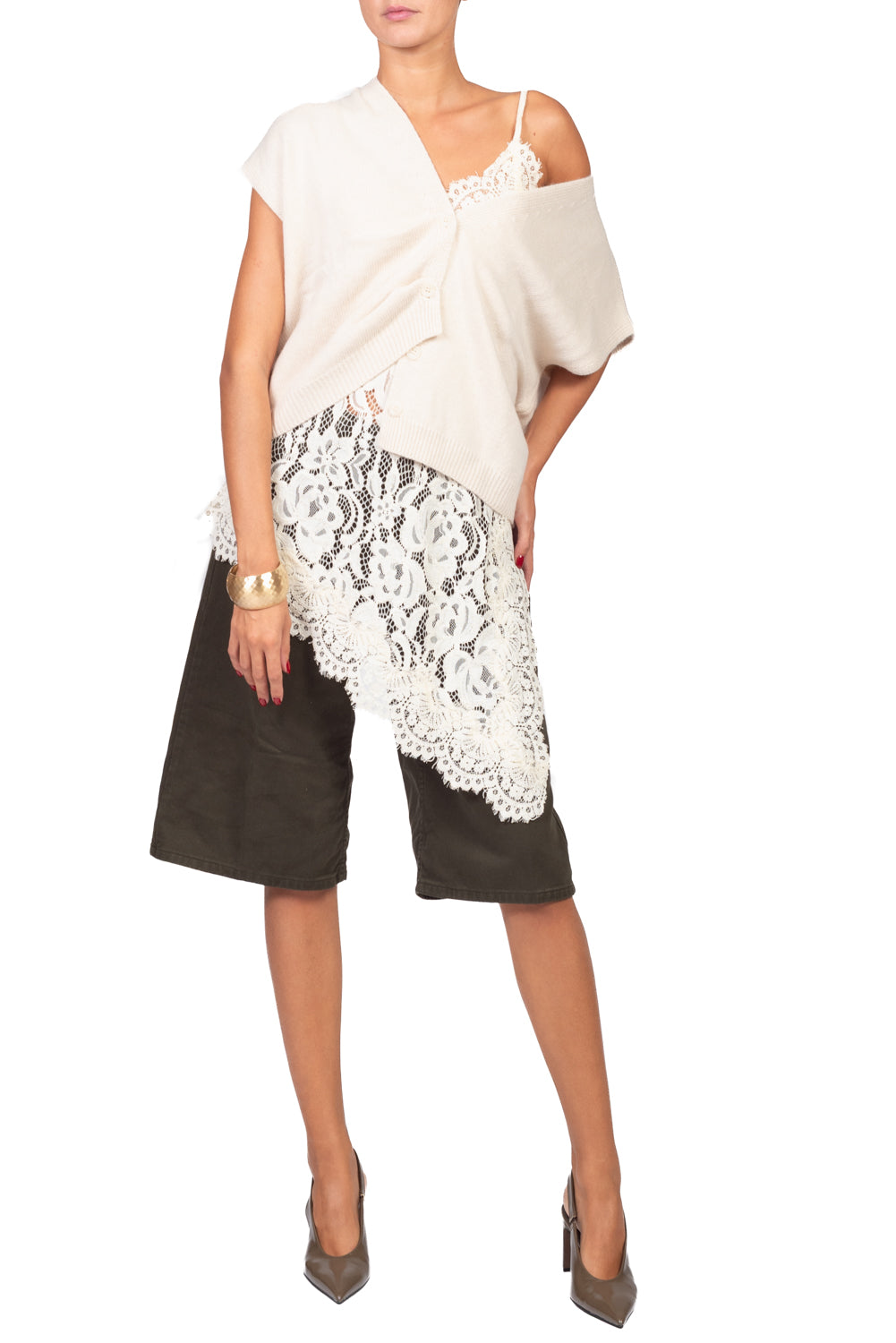 Tensione In - Top pizzo asimmetrico Art. GB532