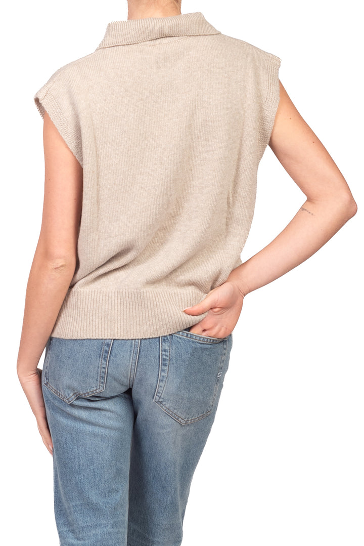 Vicolo - Gilet in maglia con colletto Art. 7AC7022